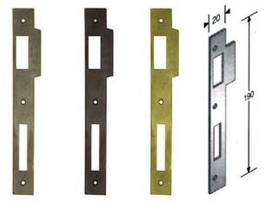 contropiastra per serratura a bussola bordo quadro - acciaio lucido cod:ferx.fer120777