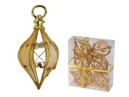 sfere ovali in rete colore oro - ? mm.60 in conf. pz.6 cod:ferx.fer121439