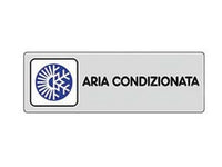 targhetta adesiva "aria condizionata" - cm.15x5h. cod:ferx.fer122023