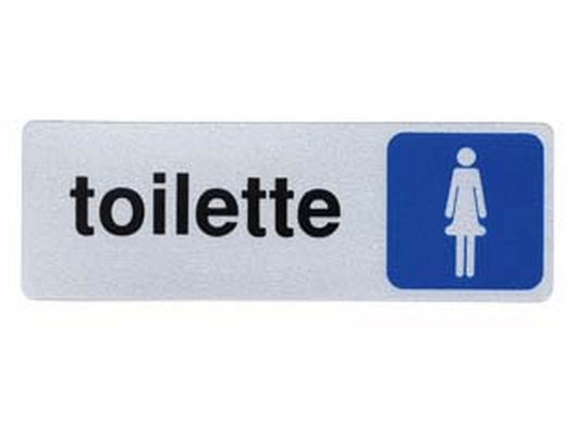 targhetta adesiva "toilette donna" - cm.15x5h. cod:ferx.fer123587