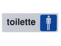 targhetta adesiva "toilette uomo" - cm.15x5h. cod:ferx.fer123815