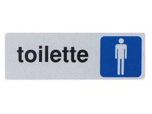targhetta adesiva "toilette uomo" - cm.15x5h. cod:ferx.fer123815