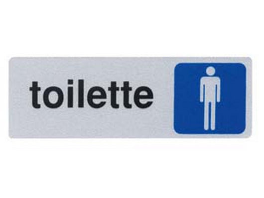 targhetta adesiva "toilette uomo" - cm.15x5h. cod:ferx.fer123815