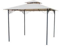 gazebo in alluminio ornamentale - cm.300x300x280h. - colore beige a-08 cod:ferx.fer124782