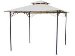gazebo in alluminio ornamentale - cm.300x300x280h. - colore beige a-08 cod:ferx.fer124782