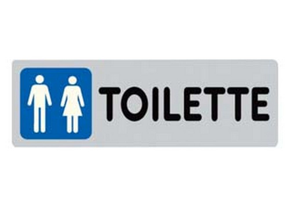targhetta adesiva "toilette uomo/donna" - cm.15x5h. cod:ferx.fer128322