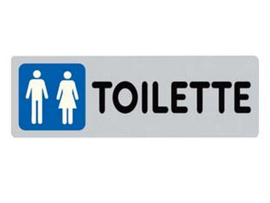 targhetta adesiva "toilette uomo/donna" - cm.15x5h. cod:ferx.fer128322