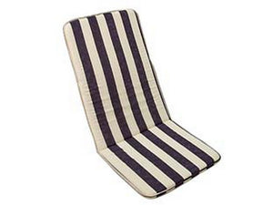 cuscino cipro a righe blu per sedia ripiegabile - cm.48x110h. spessore cm.3 cod:ferx.fer130271