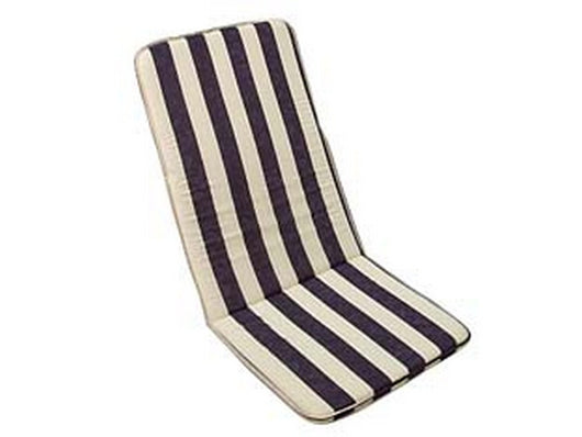 cuscino cipro a righe blu per sedia ripiegabile - cm.48x110h. spessore cm.3 cod:ferx.fer130271