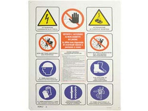 cartello "12 simboli" - cm.70x100h cod:ferx.fer130851