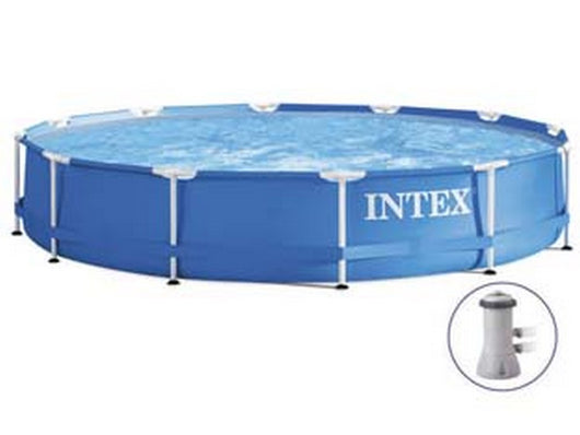 piscina "metal frame" rotonda con telaio portante con pompa cm.366x76h. - capacit? lt.6503 - peso kg.25,2 (28212) cod:ferx.fer136358
