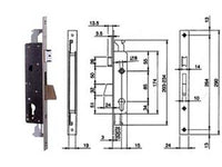 serratura triplice infilare per montanti e pers. con quadro e scrocco 783 - mm.35 (783351ifz) cod:ferx.fer139182