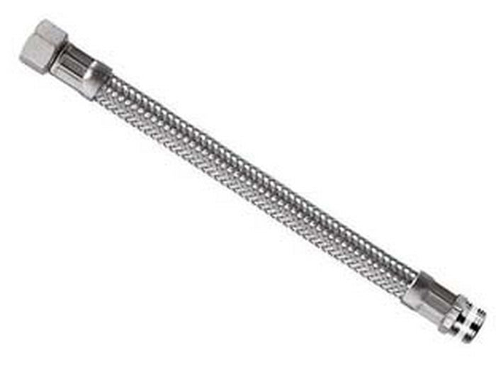 flessibile inox parigi m3/8 - f3/8 "flexcore" - m 3/8" f 3/8" cm.40 cod:ferx.fer143950