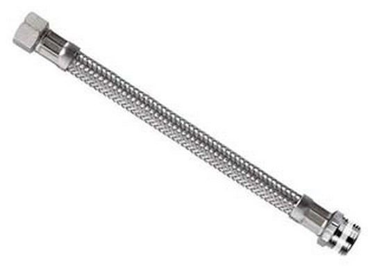 flessibile inox parigi m1/2 - f3/8 "flexcore" - m 1/2" f 3/8" cm.25 cod:ferx.fer144117