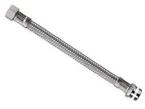 flessibile inox parigi m1/2 - f3/8 "flexcore" - m 1/2" f 3/8" cm.35 cod:ferx.fer144131