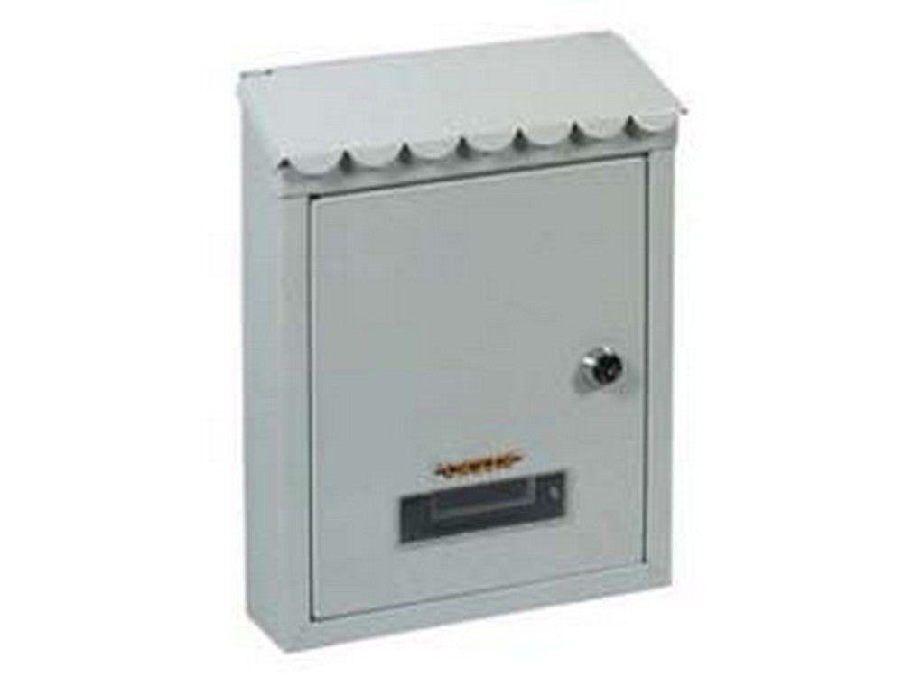 cassetta postale media con tetto e chiave a cilindro bianca - cm.21x7x30h. - colore bianco cod:ferx.fer145725