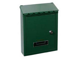 cassetta postale media con tetto e chiave a cilindro verde - cm.21x7x30h. - colore verde cod:ferx.fer145749