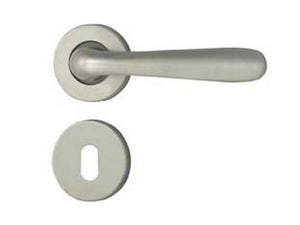 maniglia karol con rosetta in zama finitura ottone cromo satinato cod:ferx.fer146937