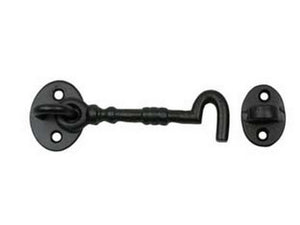 gancio fermapersiane rustico nero snodato con incontro - mm.100 cod:ferx.fer147224