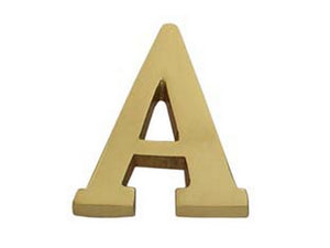 lettera alfabeto "a" in ottone lucido cod:ferx.fer147439