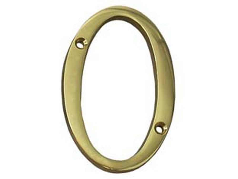 numero civico "0" inglese in ottone lucido cod:ferx.fer147460