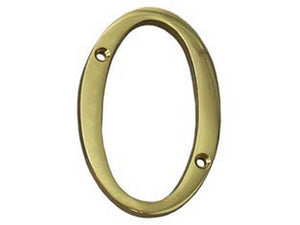 numero civico "0" inglese in ottone lucido cod:ferx.fer147460