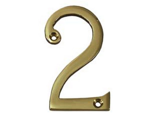 numero civico "2" inglese in ottone lucido cod:ferx.fer147484