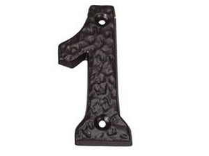 numero civico "1" in ferro nero opaco cod:ferx.fer147569