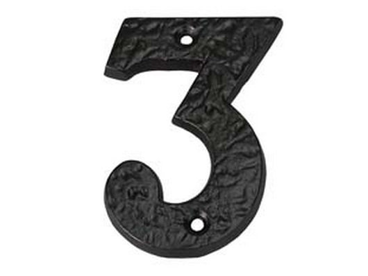 numero civico "3" in ferro nero opaco cod:ferx.fer147583