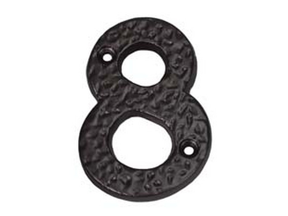 numero civico "8" in ferro nero opaco cod:ferx.fer147637