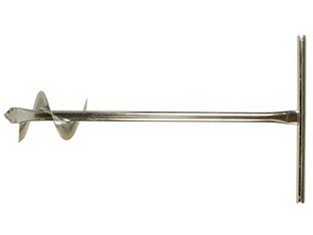 trivella manuale con elica - ? cm.15, asta tubolare a "t" ? cm.3x880h. cod:ferx.fer250122