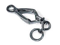 moschettoni guinzagli pinza acciaio nichelato mm60 asola mm12 cod:ferx.fer149242