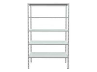 scaffale in kit 5 piani a incastro zincato - 5 ripiani cm.100x40x186h. cod:ferx.fer149471
