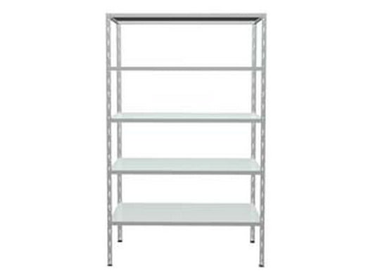scaffale in kit 5 piani a incastro zincato - 5 ripiani cm.100x40x186h. cod:ferx.fer149471