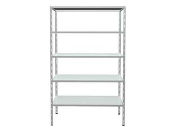 scaffale in kit 5 piani a incastro zincato - 5 ripiani cm.100x40x186h. cod:ferx.fer149471