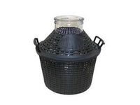 damigiana a bocca larga in vetro vestita - lt.5 - bocca ? mm.115 cod:ferx.fer149969