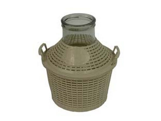 damigiana a bocca larga in vetro vestita - lt.15 - bocca ? mm.115 cod:ferx.fer216081