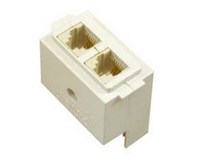 presa telefono doppia "venus" - rj12 6 contatti (7109) cod:ferx.fer150316