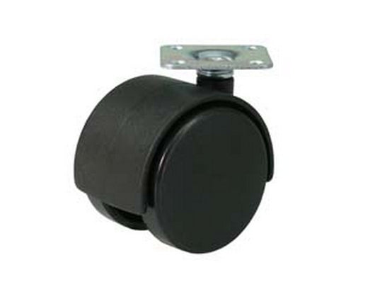 ruote doppie in nylon con piastra - ø mm.40 piastra mm.38x38 cod:ferx.fer154642