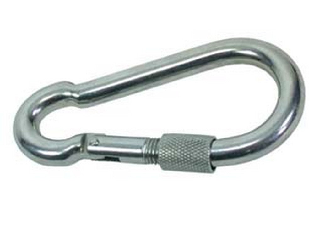 moschettoni con chiusura a ghiera in acciaio nichelato - ø mm. 8x80 cod:ferx.fer160384