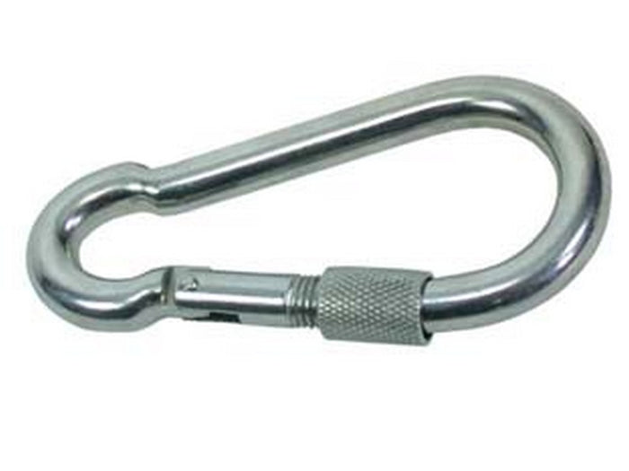 moschettoni con chiusura a ghiera in acciaio nichelato - ø mm. 11x120 cod:ferx.fer160391