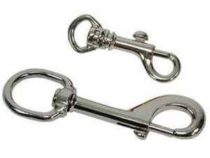 moschettoni a scatto con anello girevole in acciaio nichelato - mm.130 giga cod:ferx.fer160414