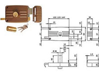 serratura da portoncino catenaccio e scrocco doppio cilindro fisso 431/432  cod:ferx.fer171397