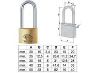 lucchetto ottone arco lungo prium pl112 - mm.40 (pl1824000) cod:ferx.fer172219