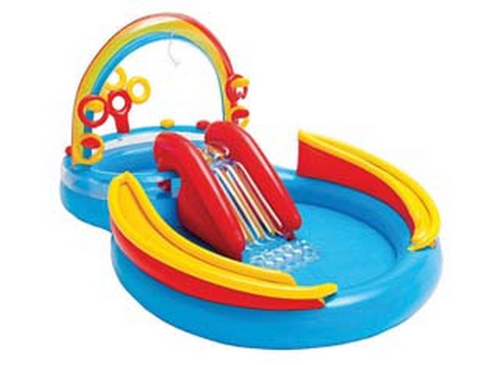 piscina gonfiabile ovale "gioco acqua scivolo" +2 anni - cm.297x193x135h. - peso kg.7,80 (57453) cod:ferx.fer175159