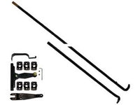 spagnolette per balcone complete in kit nere - cm.240h. per balcone cod:ferx.fer177504