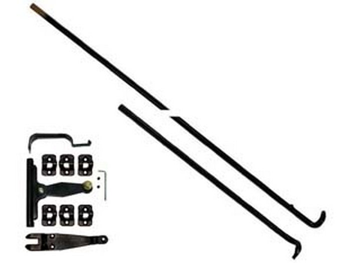 spagnolette per balcone complete in kit nere - cm.240h. per balcone cod:ferx.fer177504