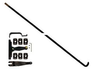 spagnolette per finestra complete in kit nere - cm.160h. per finestra cod:ferx.fer177627