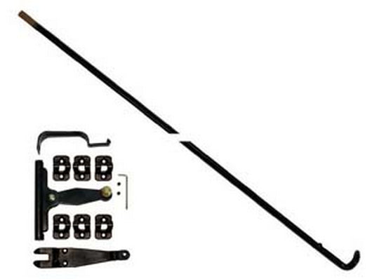 spagnolette per finestra complete in kit nere - cm.160h. per finestra cod:ferx.fer177627