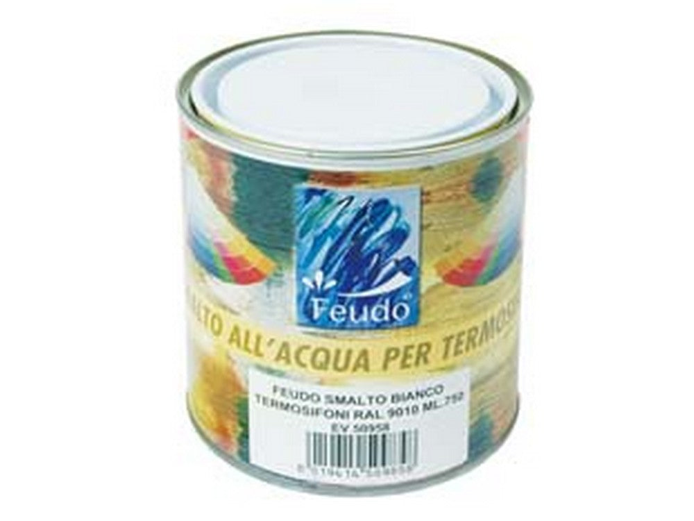 smalto all'acqua per termosifoni (termo lack)     - ml.750 bianco ral 9010 cod:ferx.fer180399